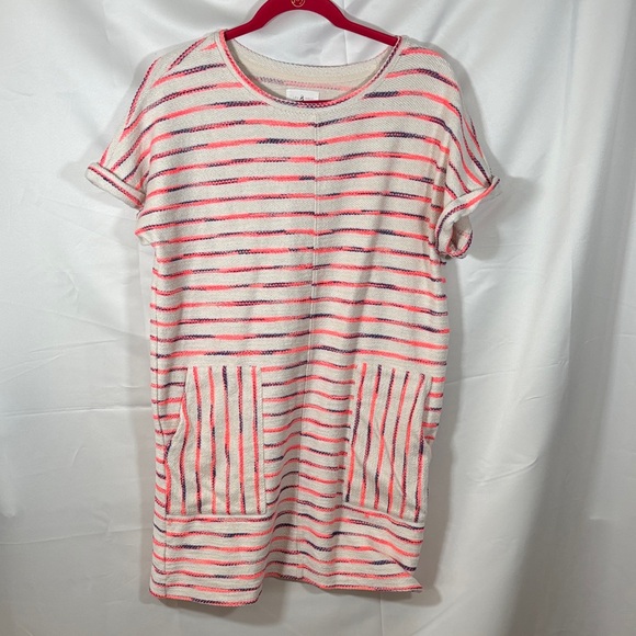 Lou & Grey Dresses & Skirts - Lou & Grey SZ M Striped Short Sleeve Dress with Pockets